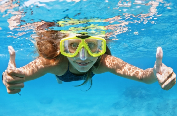 child in pool